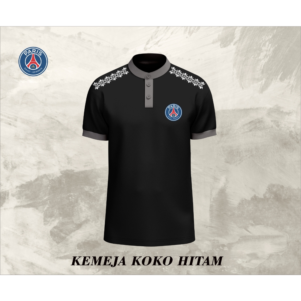 Baju Koko Kurta Pria Logo PSG / Koko Baju Kurta Original Katun Tayobo Premium / Baju Koko Pria Lenga