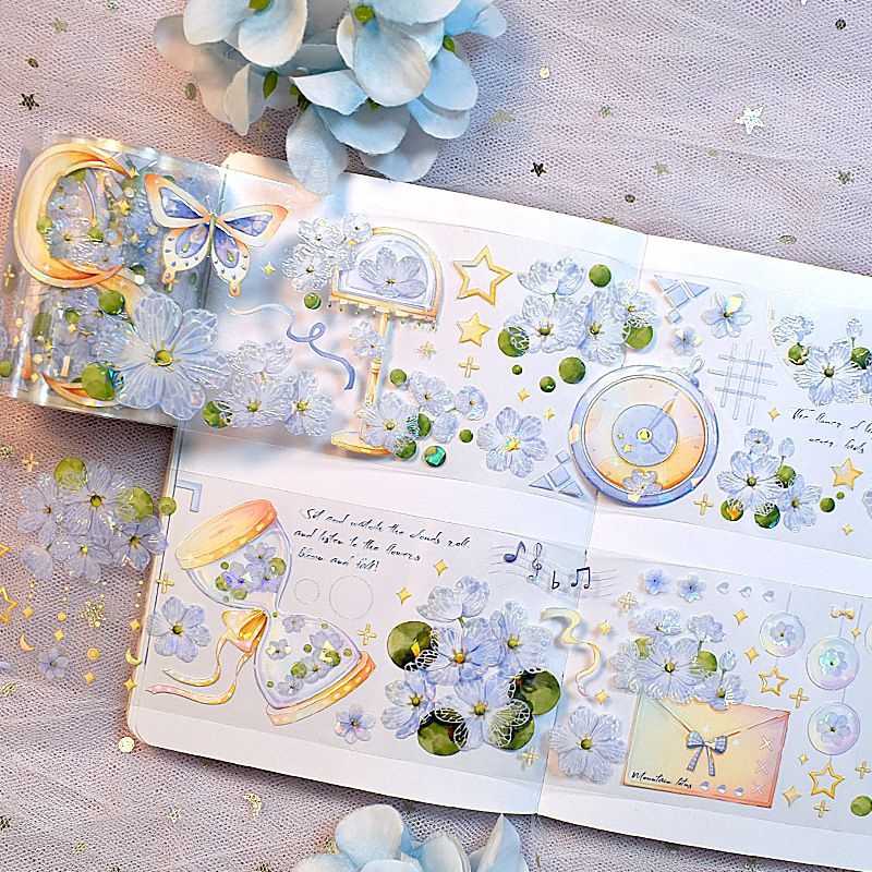 

100cm sampel PET Tape blueflower nanonano.id