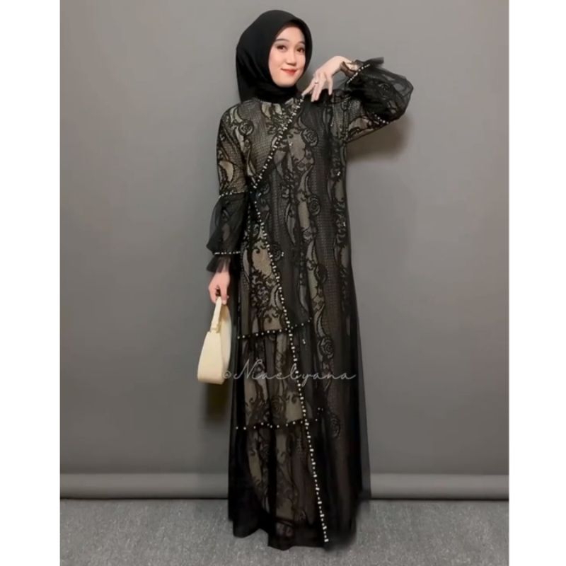 Gamis Brokat Alice Busui New Model