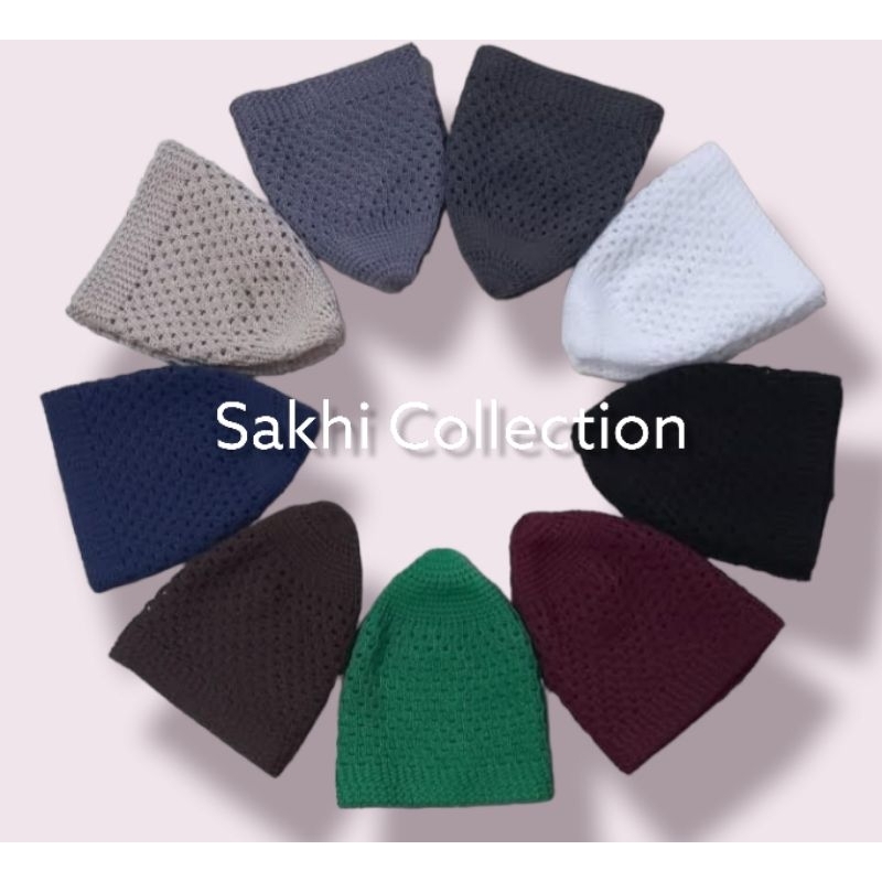 Peci rajut 1 kodi (20pcs) peci polos