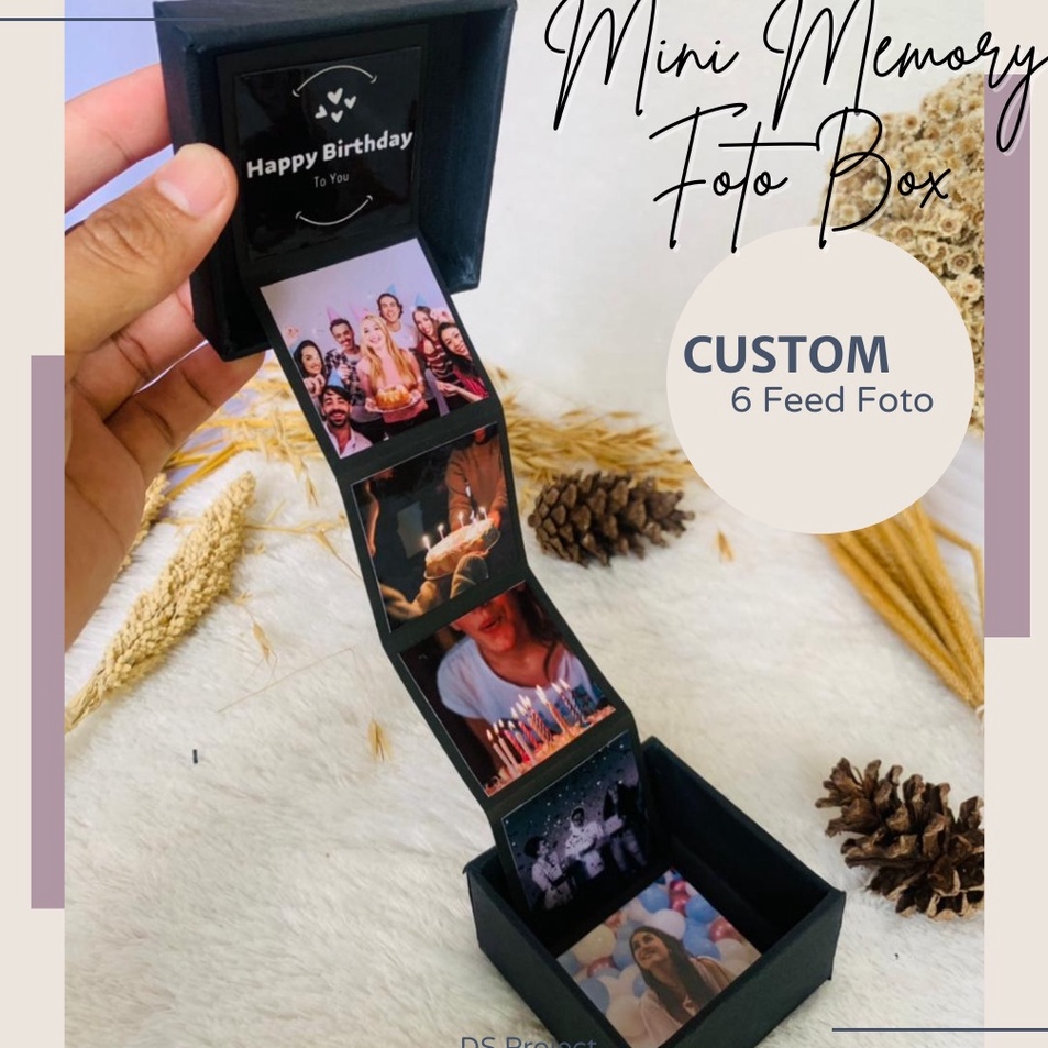 Best Selling  Kado Gift Mini Memory Photo Box 6 Foto Hadiah Ulang Tahun Untuk Bestie  Pacar Cewek Cowo