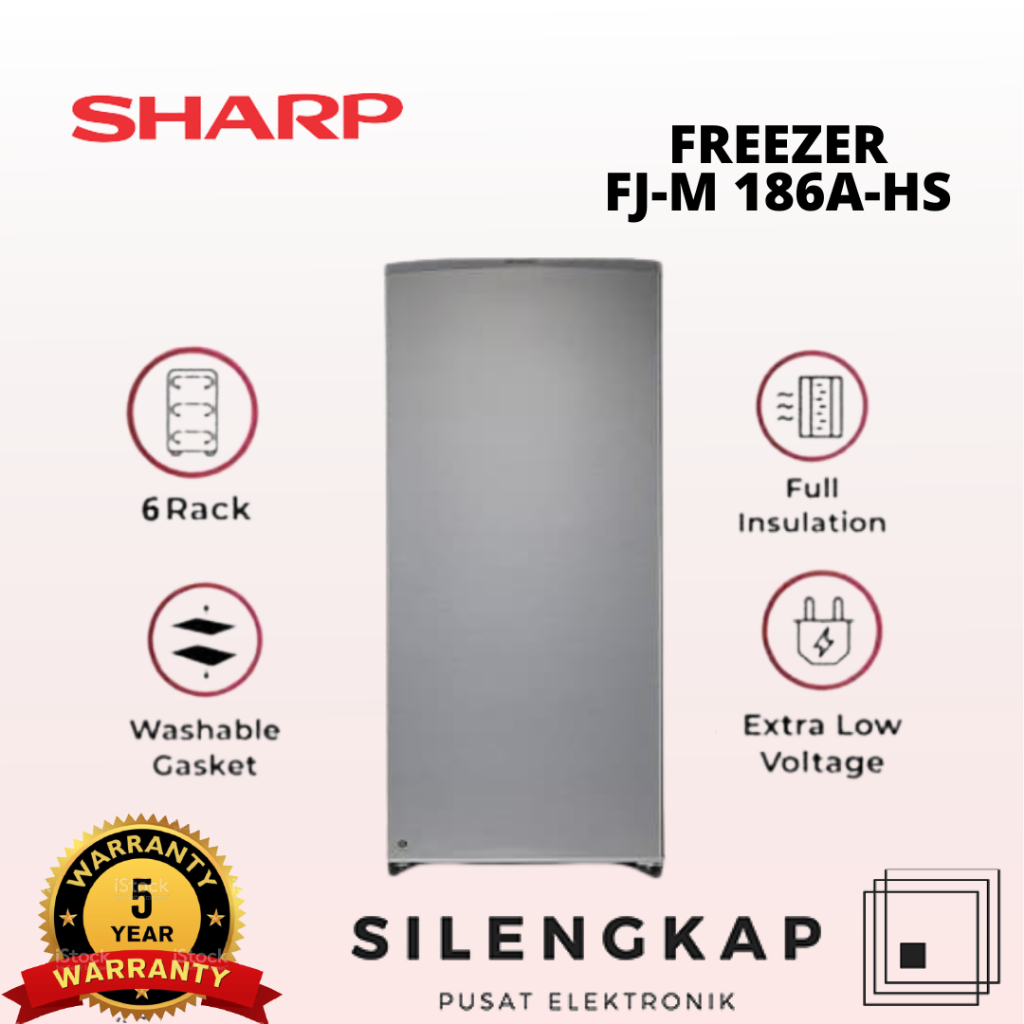 SHARP FREEZER FJM 189 NSS FJM189 NSS 6 RAK FREESER ES BATU ASI / 186 HS