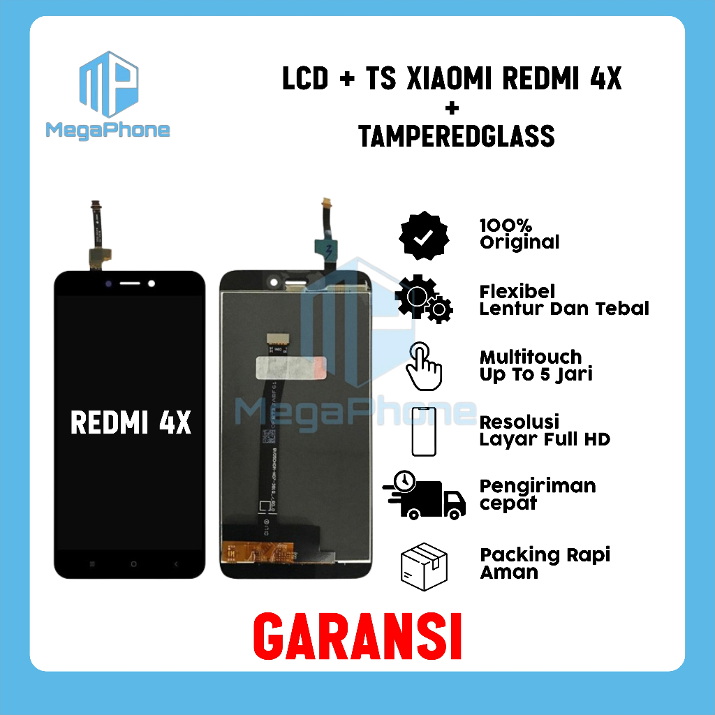LCD + TS XIAOMI REDMI 4X ORI FULLSET GARANSI