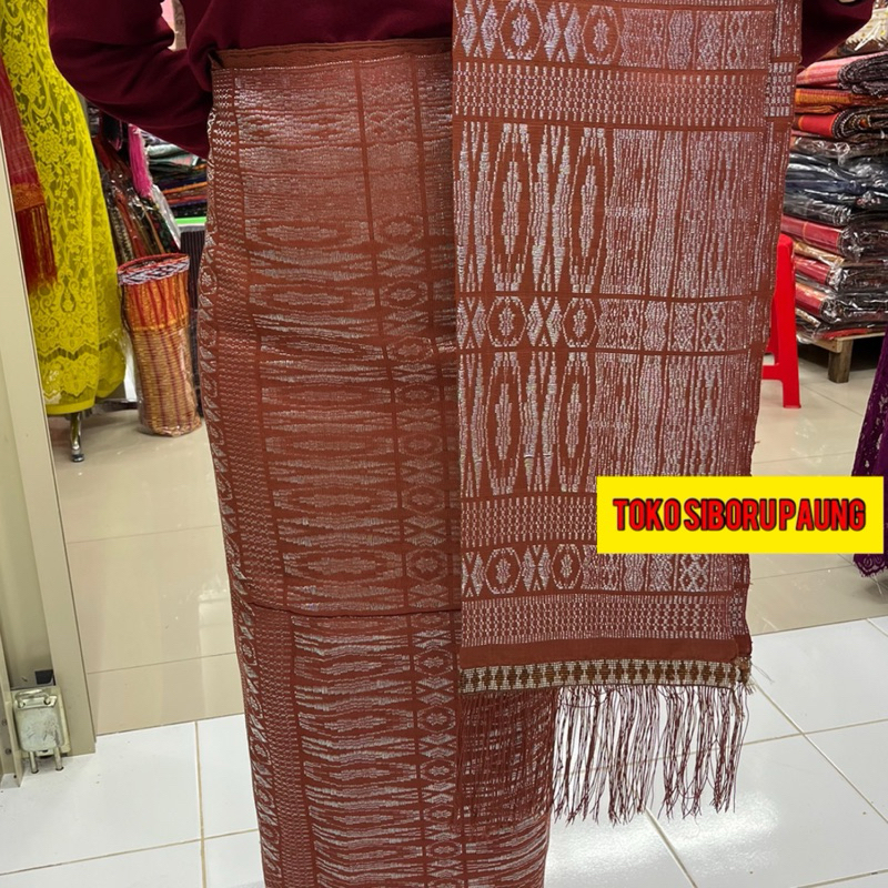 Songket Tarutung Pilkos Extra Benang 100 ~ Tenun Tangan