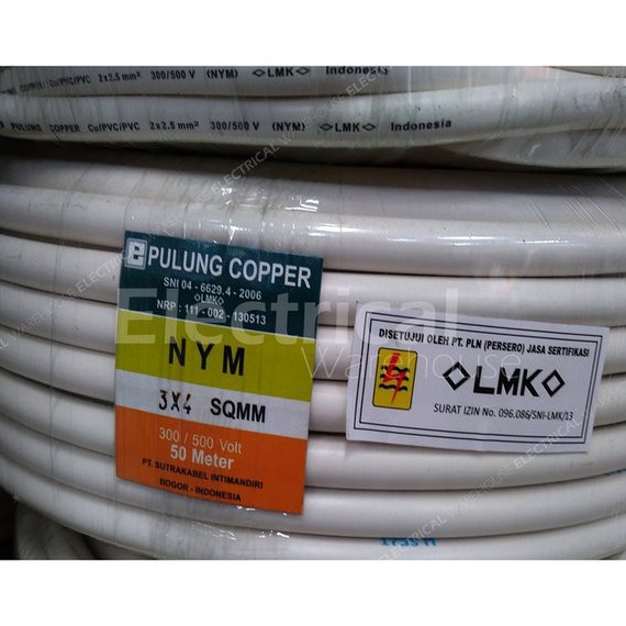 Dh Kabel NYM 3x4mm2 PULUNG  3x4mm 3x4 mm 3 x 4 mm2  e Promo Promo