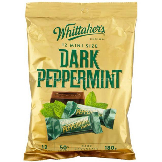 

WHITTAKER’S Dark Peppermint 12 Mini Size 180g