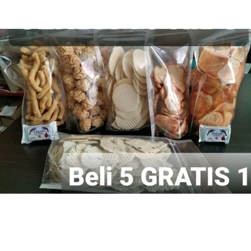 

[PROMO] SNACK SERBA 12 RIBU [BELI 5 GRATIS 1 POUCH] / PAKET CEMILAN OLEH OLEH KHAS CIREBON