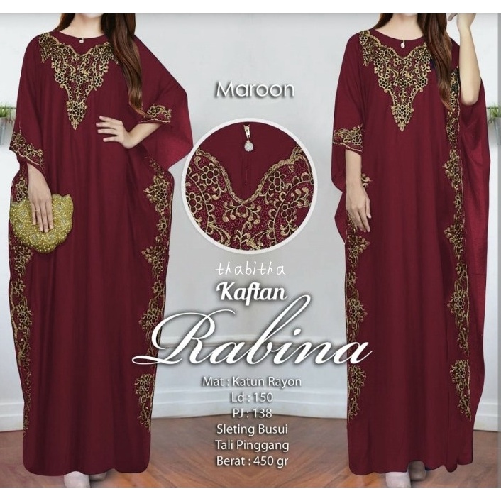 SALE 44 FWG  RABINA KAFTAN  KAFTAN  KAFTAN WANITA  KAFTAN LEBARAN  PAKAIAN WANITA  BAJU WANITA BARU
