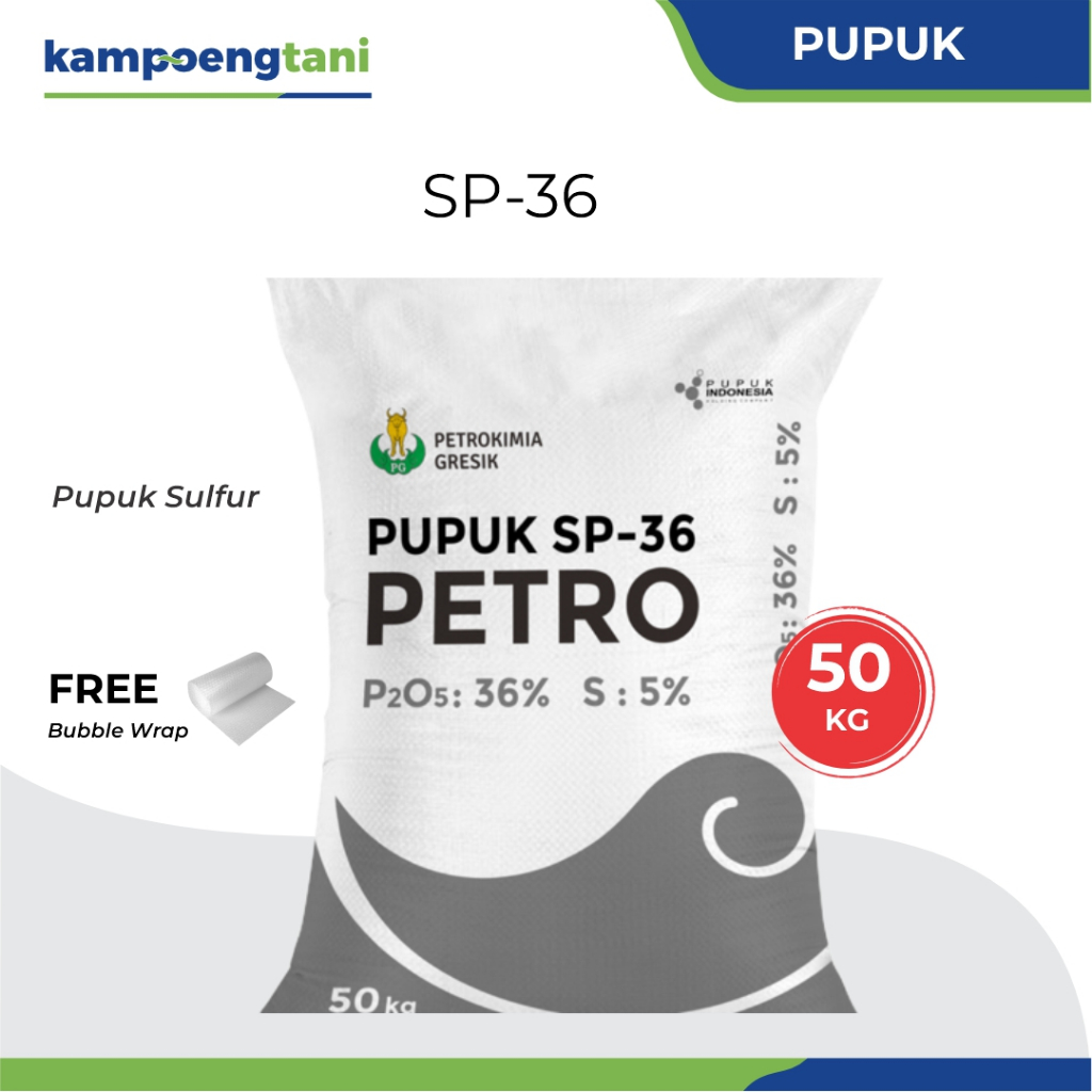 Kampoeng Tani - Pupuk SP-36 Petro Non Subsidi 50 kg Pupuk P205 Fosfor Petrokimia Gresik