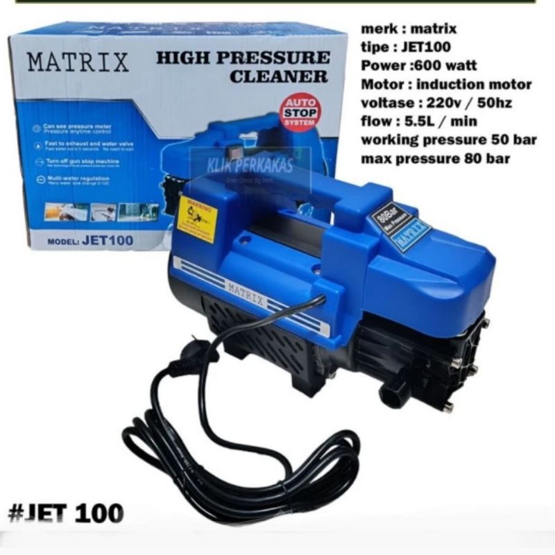 Mesin Steam Cuci Mobil Stim Matrix Jet-100 600w Autostop