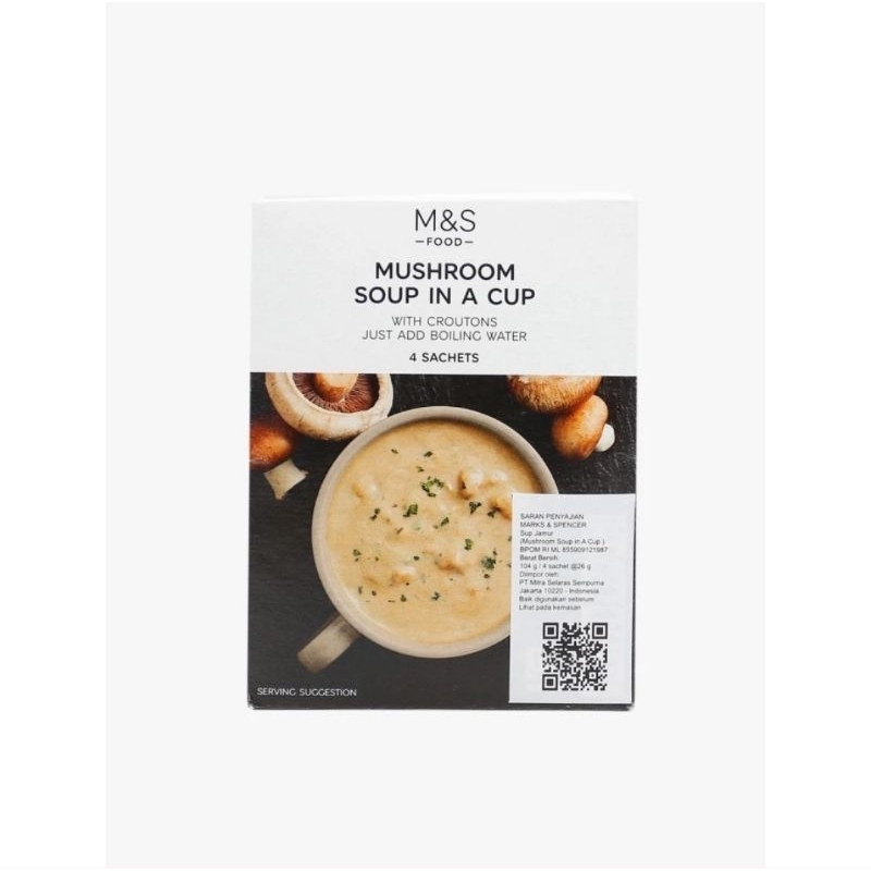 

M&S FOOD - Sup Instant - Mushroom Soup in A Cup