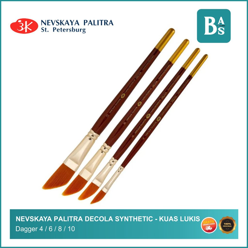 

NEVSKAYA PALITRA DECOLA SYNTHETIC DAGGER BRUSH / KUAS LUKIS