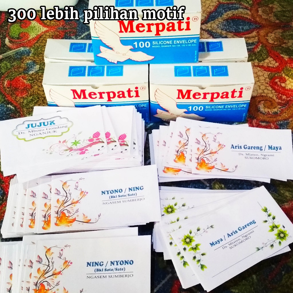 

Amplop custom cetak nama dan foto