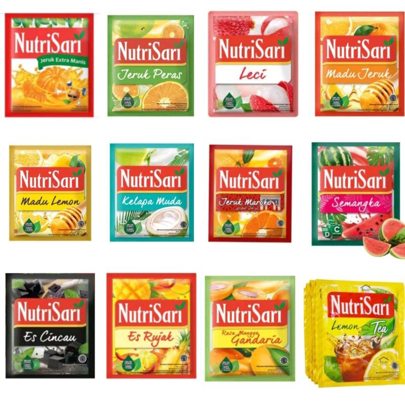 

NUTRISARI Minuman Serbuk Seduh Aneka Rasa Buah 1 Renceng 10 Sachet