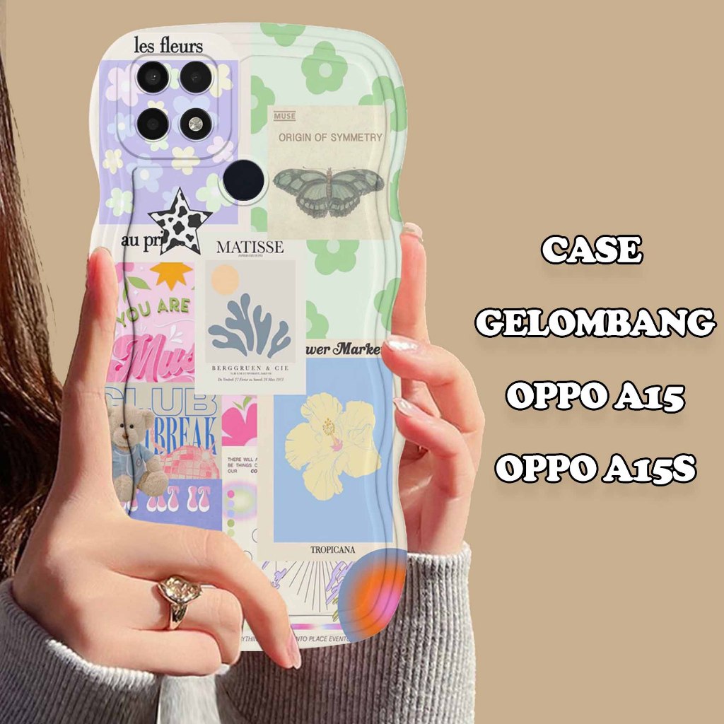 Soft Case GELOMBANG Hp Oppo A15/A15S  -  Oppo A15/15S - Case Pro Camera - Fashion Case - Motif Estet