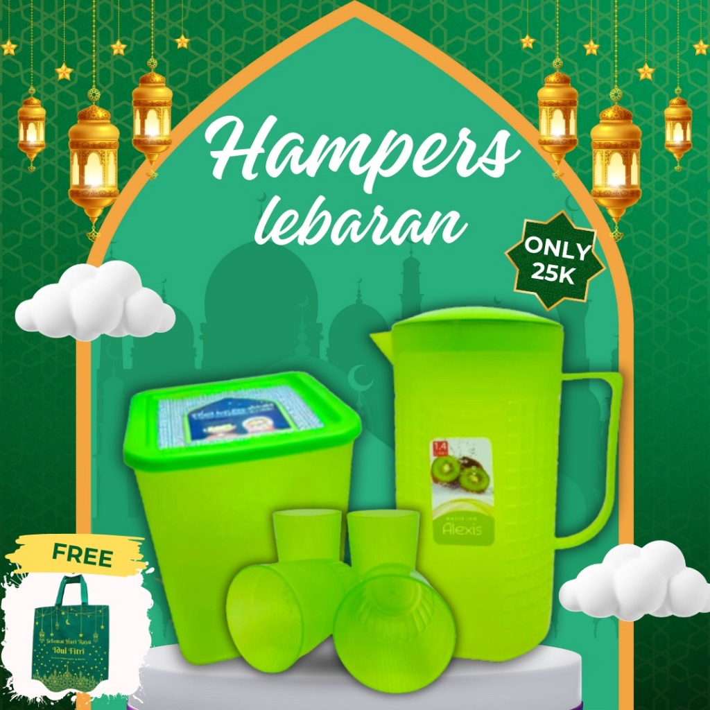 

Hampers Lebaran Teko plastik dan Toples GRATIS goodie bag Murah | parcel lebaran murah