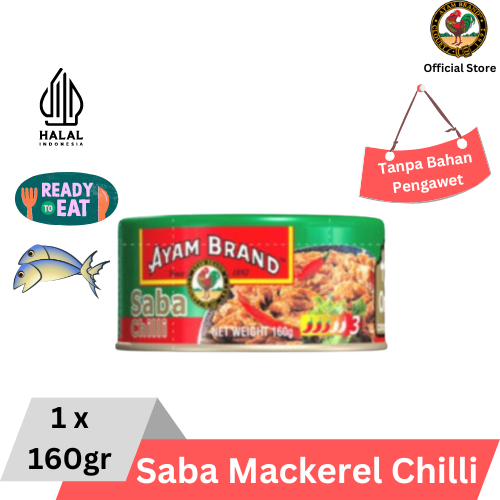 

Ayam Brand - Ikan Saba Mackerel Kaleng Pedas 160gr