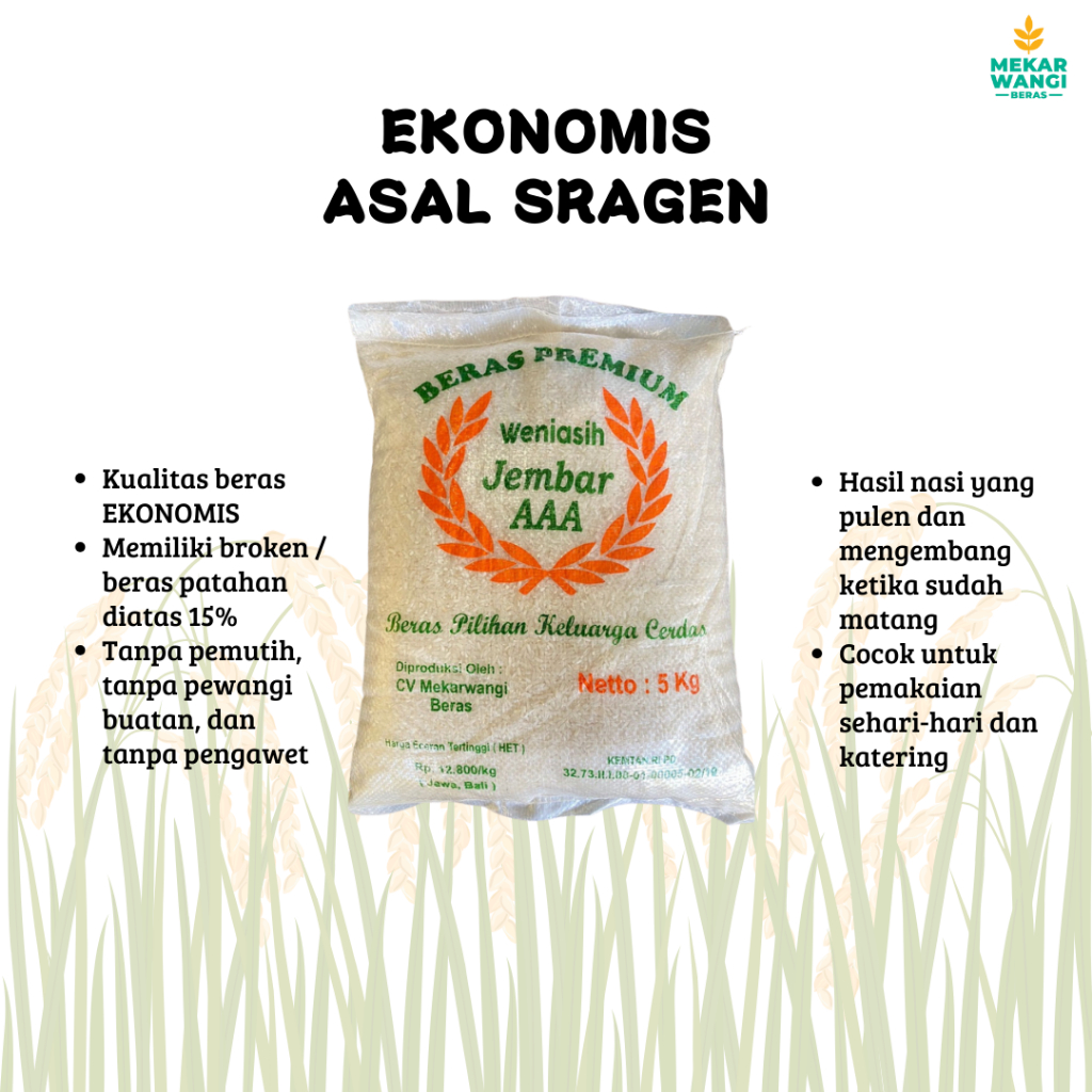 

BERAS EKONOMIS ASAL SRAGEN 5KG