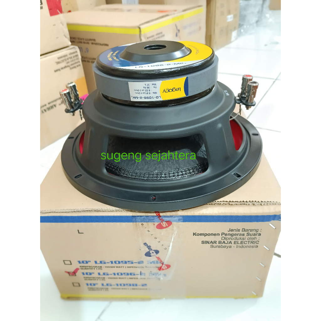 SPEAKER SUBWOOFER LEGACY 10 INCH 1096-2 DOUBLE COIL