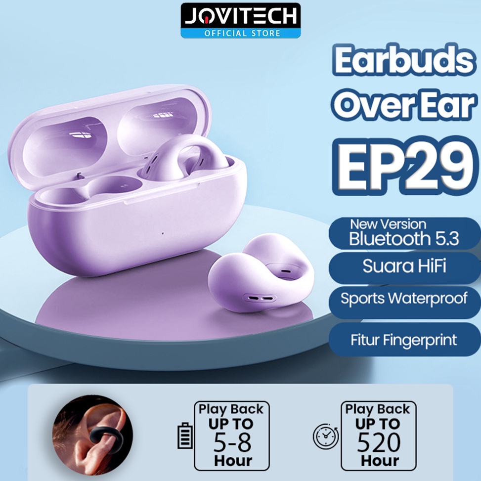 Jovitech EP29 Original Wireless Ear Clip Bluetooth Headset TWS Bone Conduction Headphone V53 HD Call