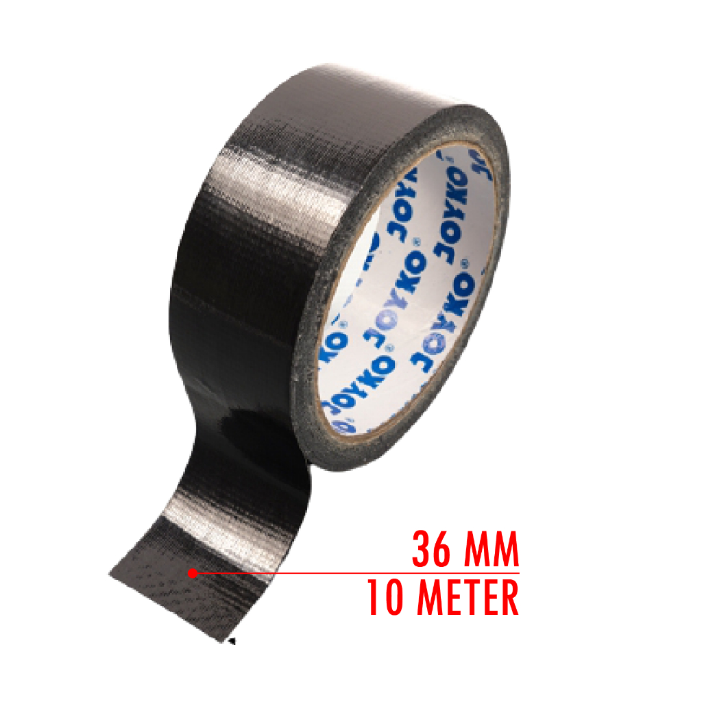 

(1 Roll) Lakban Kain Cloth Tape Hitam JOYKO 1.5" Inch 36 mm x 10 Meter (12 Yards) Black