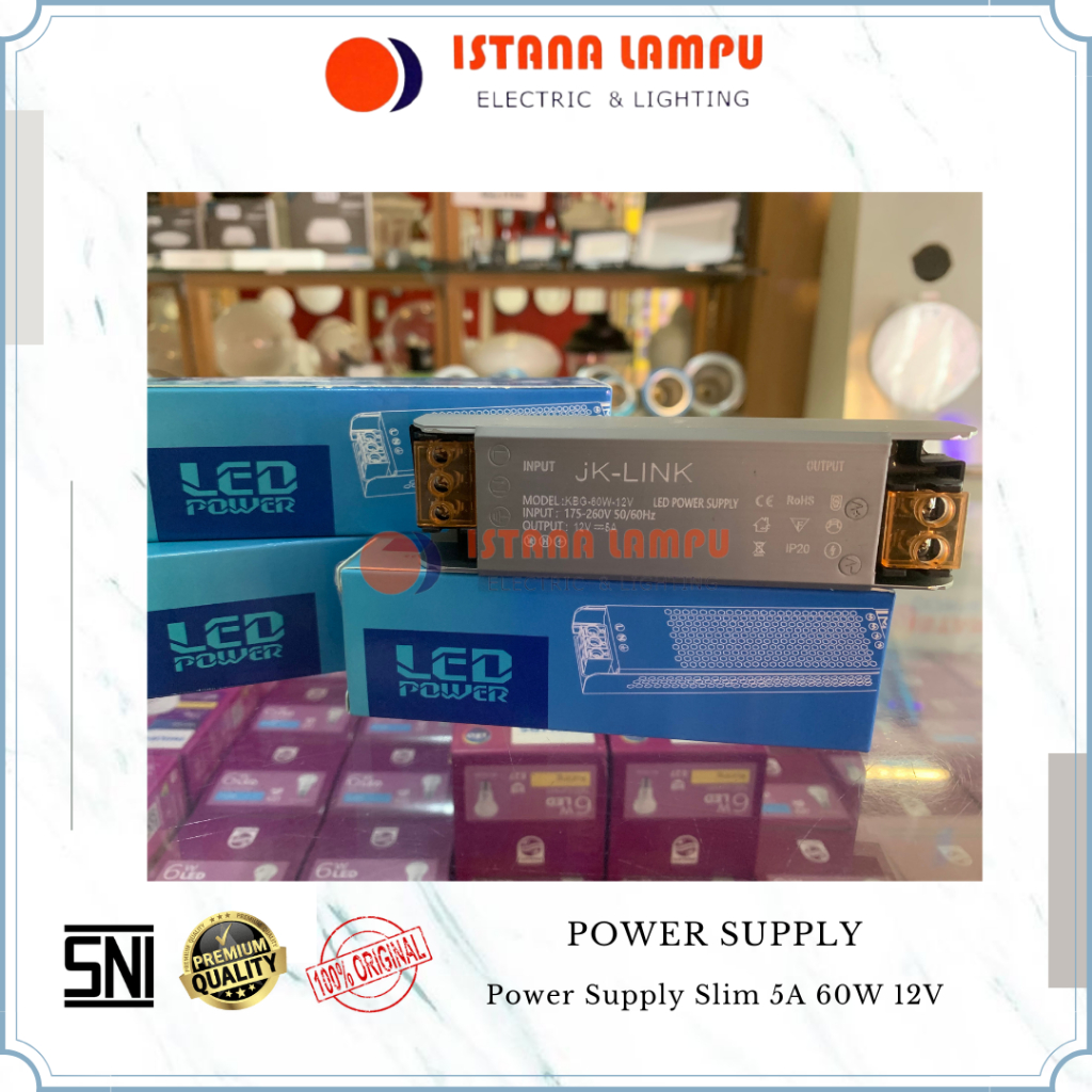 POWER SUPPLY Power Supply Slim 5A 60W 12V DC-JK
