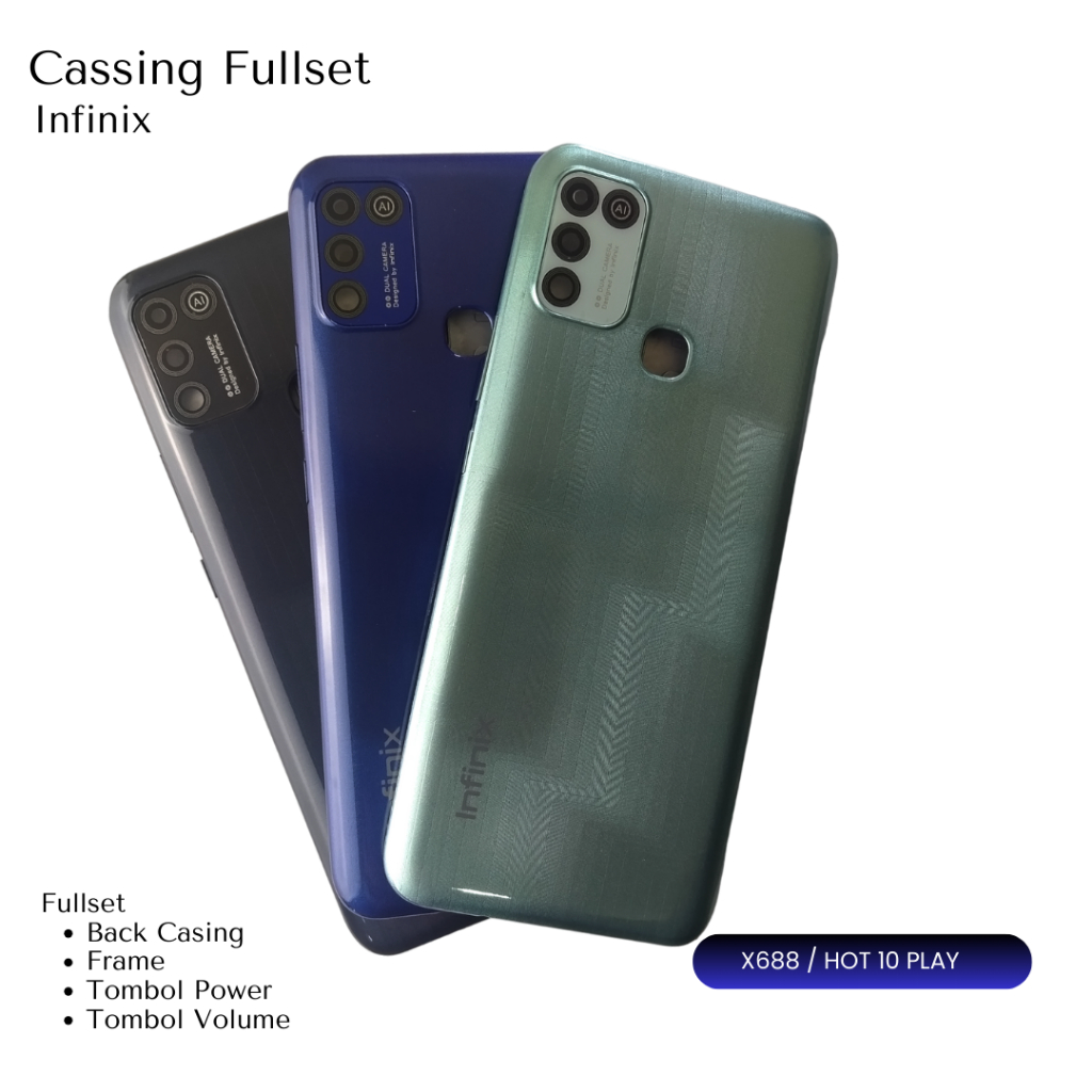 Housing Infinix Hot 10 Play / Kesing Hot 10 Play  / Casing Infinix Hot 10 Play X688
