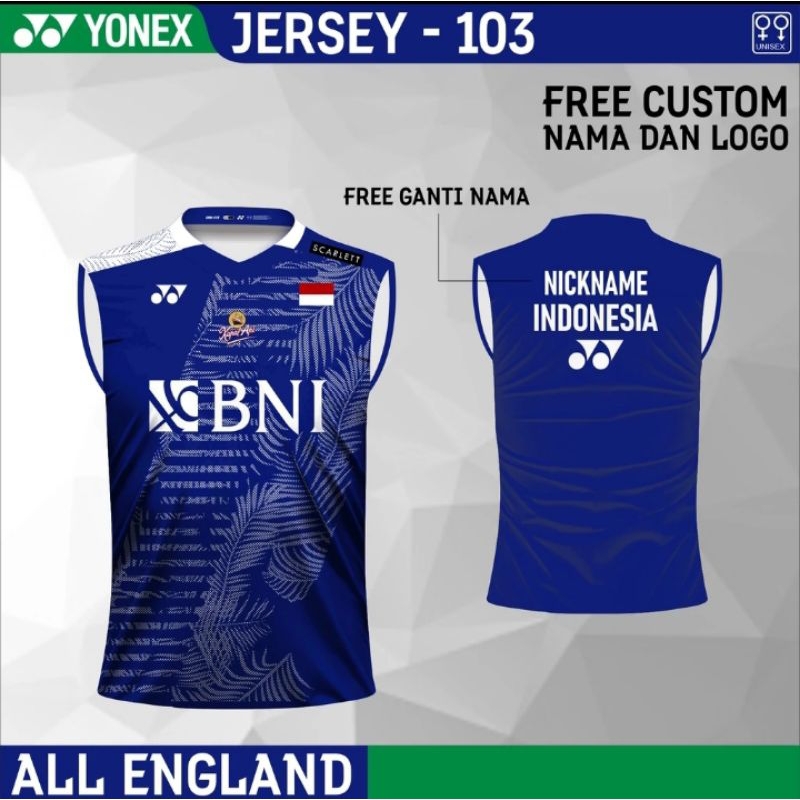 jersey baju fajri juara all england 2023 kaos badminton singlet