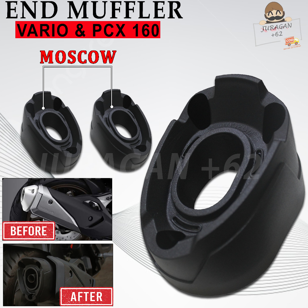 MUFFLER VARIO 160 ABS CBS PCX160 END MUFFLER MUFFLER CORONG KNALPOT V160 PCX HONDA