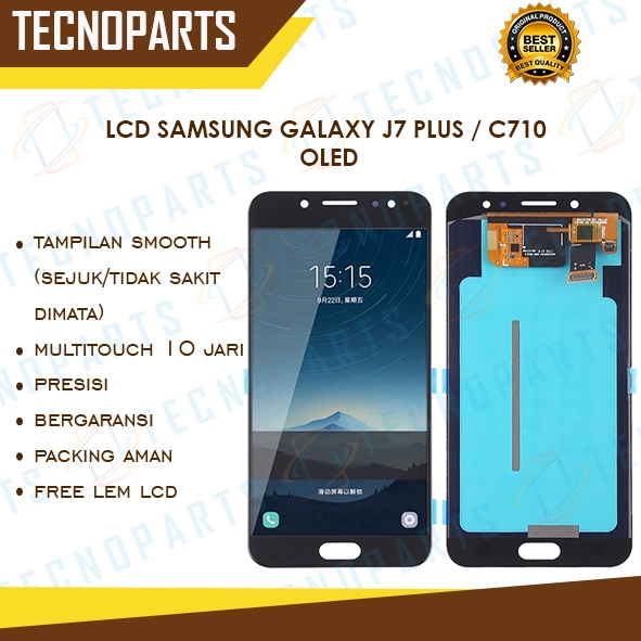 GROSIR LCD SAMSUNG GALAXY J7 PLUS / C710 OLED ORIGINAL 100% FULLSET TOUCHCREEN