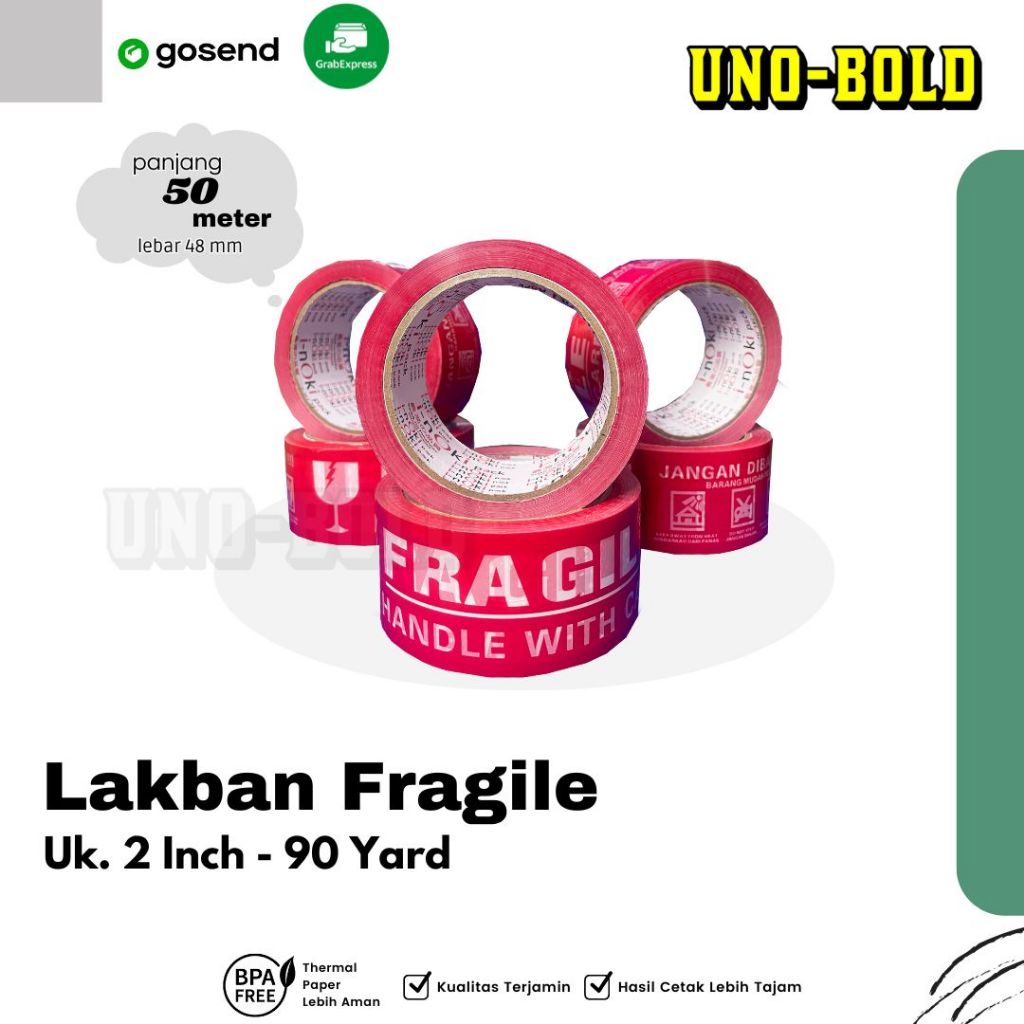 

LAKBAN FRAGILE MERAH 90 YARD X 2 INCH MURAH JANGAN DIBANTING