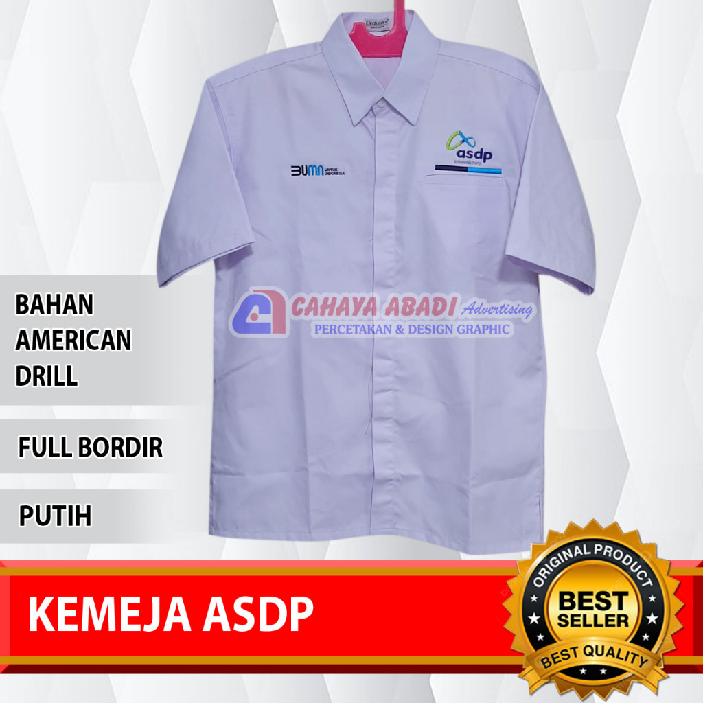 Kemeja BUMN ASDP Seragam BUMN ASDP Baju BUMN ASDP Putih