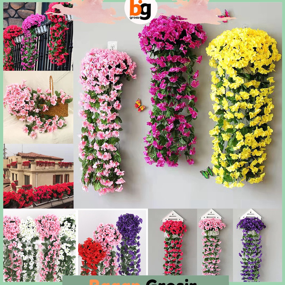Terjamin BG  COD  Bunga Juntai Plastik Bunga Rambat Sintetis Tanaman Hias Gantung Osear Artificial  