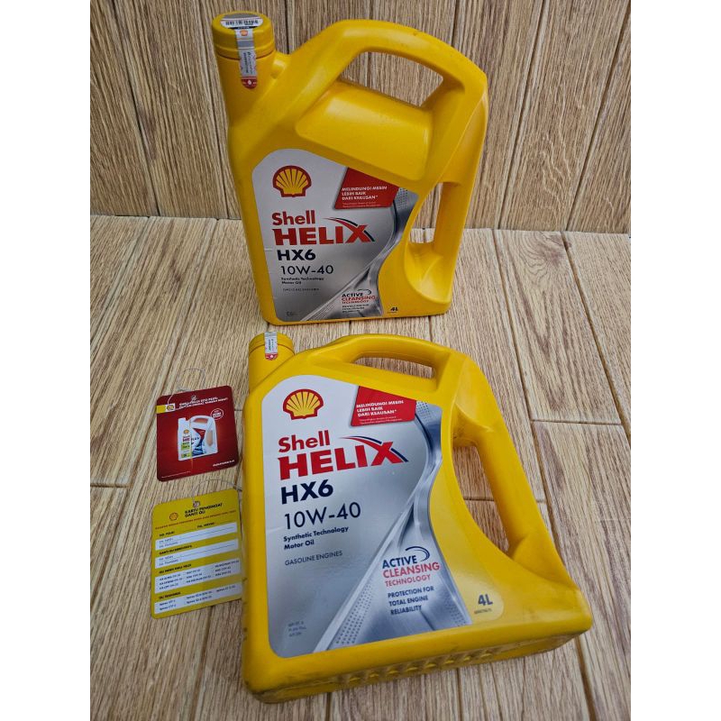 Oli Shell HX6 10W-40 ukuran 4liter