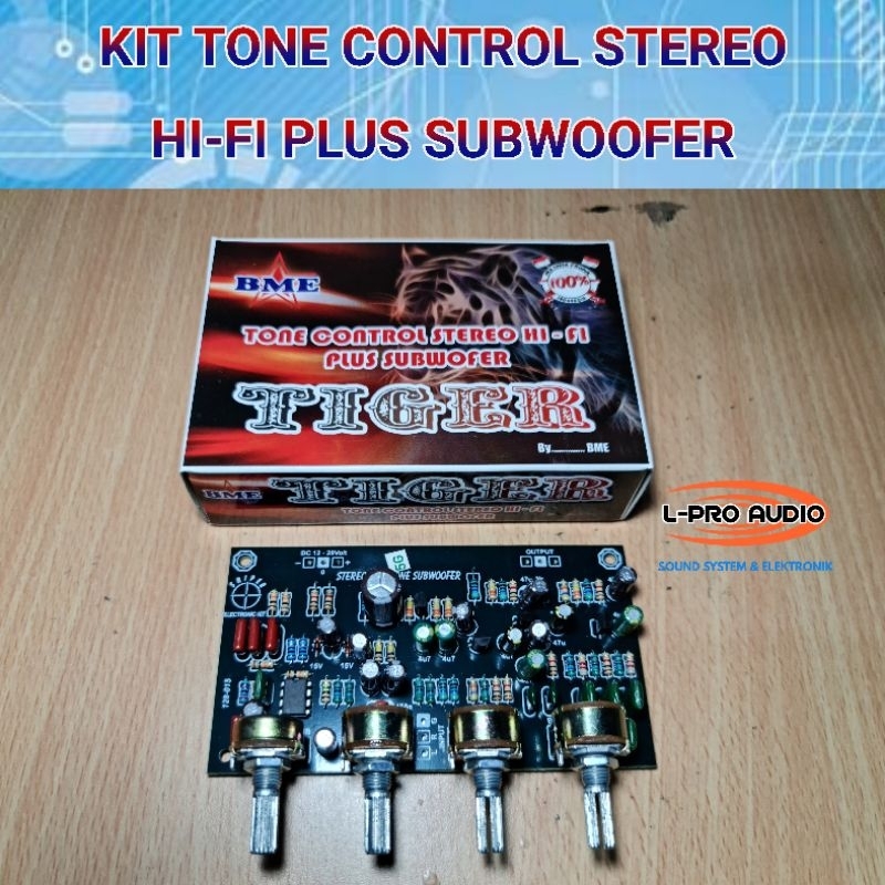 Kit tone control stereo HI FI plus subwofer TIGER