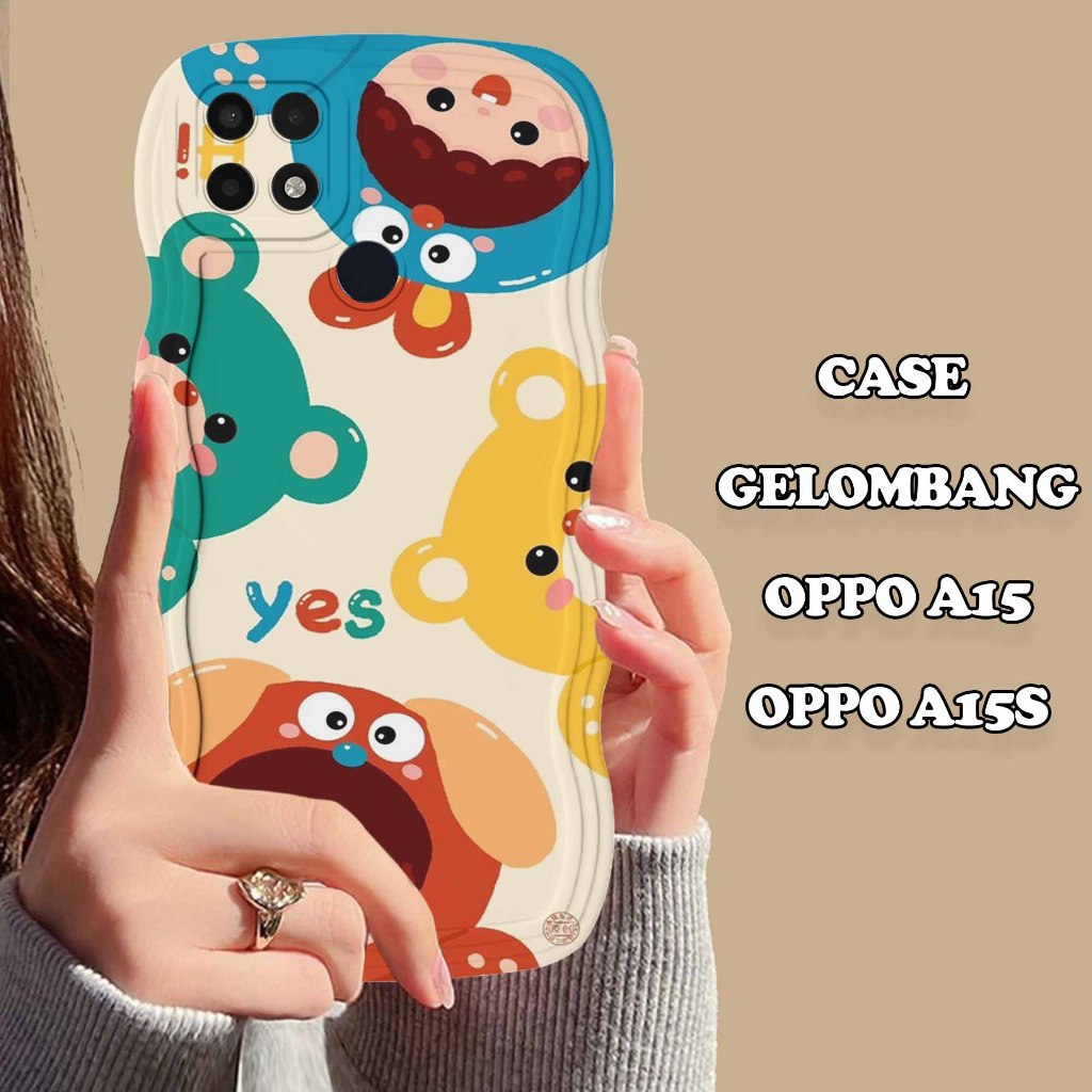 Soft Case GELOMBANG Hp Oppo A15/A15S - Oppo A15/A15S - Case Pro Camera - Fashion Case Motif Cartton 