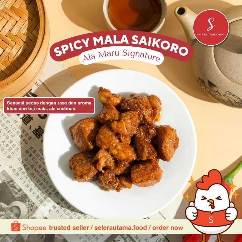 

Beef Saikoro Marinasi Spicy Mala Maru Signature, Frozen Pack Siap Masak, Halal, Daging Import US