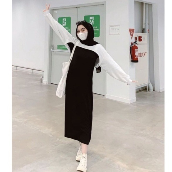 Dress Inner Span / Dress Daleman Inner Span Bahan Crepe