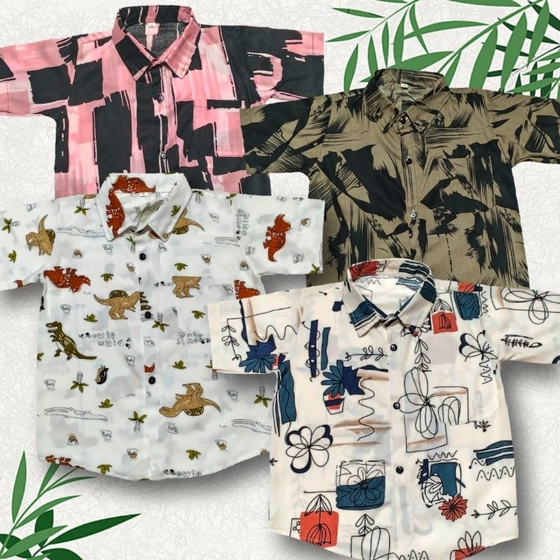 Kemeja anak laki-laki/kemeja hawai anak/baju anak kekinian 1-7 tahun