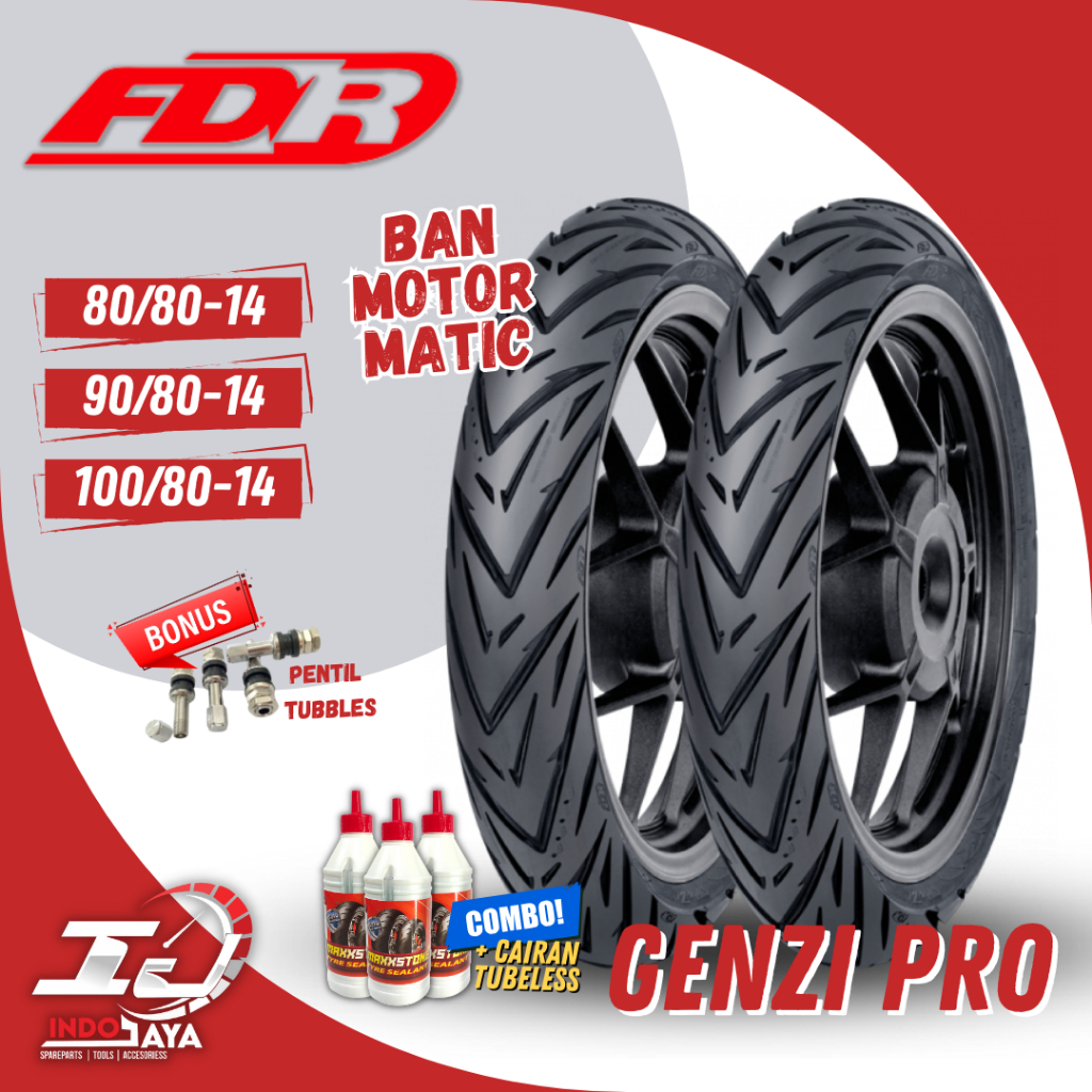 [BAYAR DI TEMPAT] BAN LUAR FDR GENZI PRO ( 80/80-14 - 90/80-14 - 100/80-14 ) BAN LUAR DEPAN BELAKANG