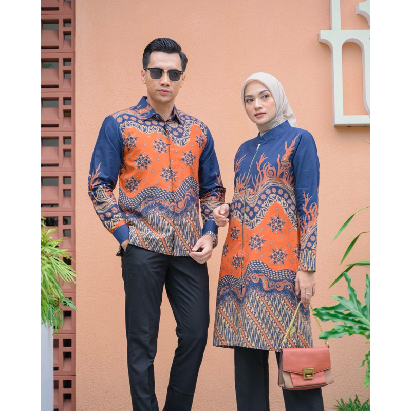 setelan batik ajisaka bahan katun premium