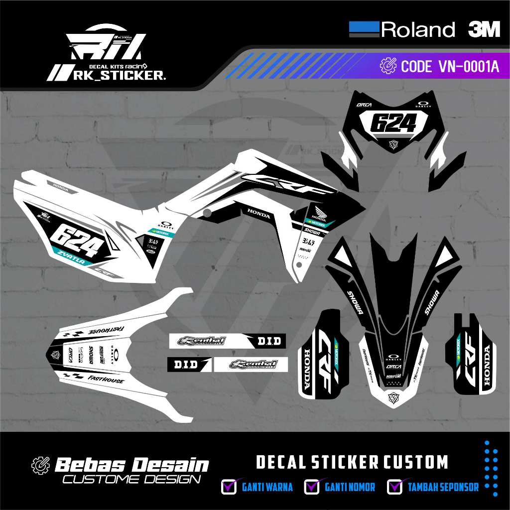 Decal Stiker Honda CRF 150 L - Skotlet motor fullbody CRF 150L Aksesoris Motor keren