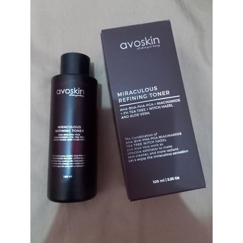 avoskin miraculous refinning toner / avoskin toner exfoliating / avoskin toner