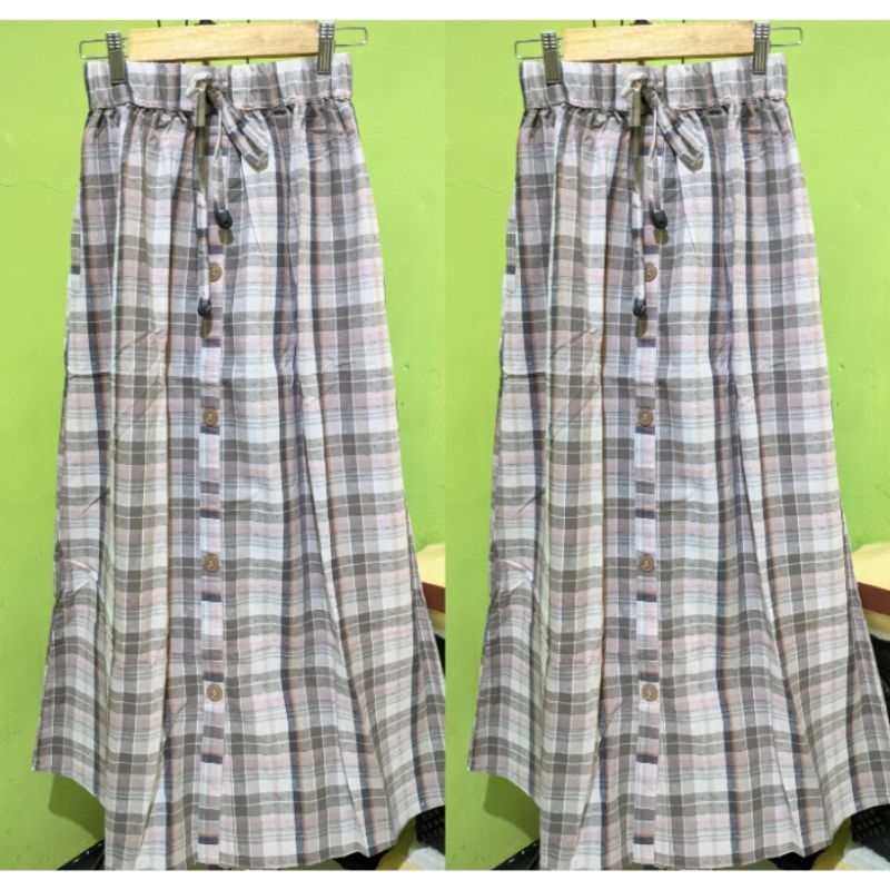 UNAQU-ROK WANITA KOTAK KATUN TRISET-ROK KOTAK KATUN TRISET MURAH KEKINIAN