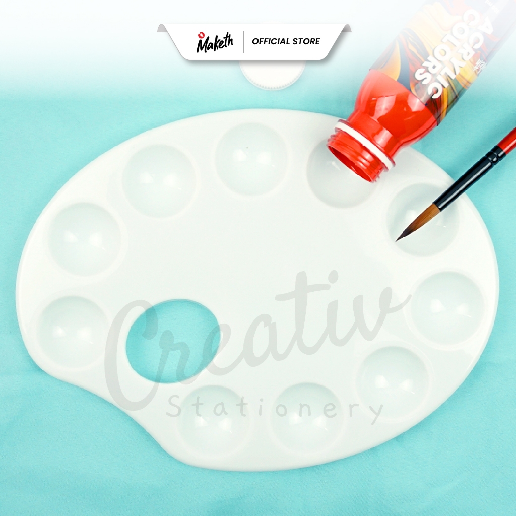 

Palet Lukis Putih Doff Painting Palette Plastic White Pl-Pls-2 MAKETH 17 X 22 Cm