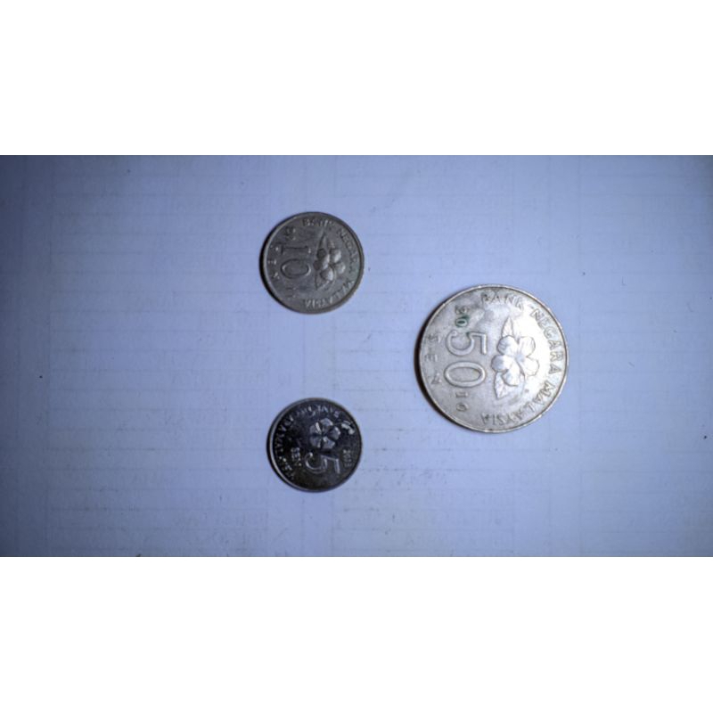 koin kuno asing sen Malaysia 5,10,50