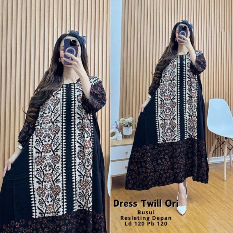 Daster Jumbo Lengan 3/4 Twill ORI Ld 120 Pb 120