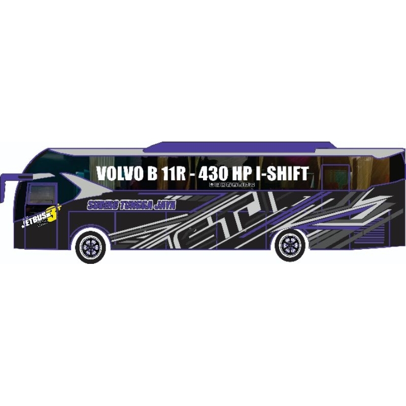 BUS BASURI TELOLET STJ UNGU PAPERCRAFT MAINAN
