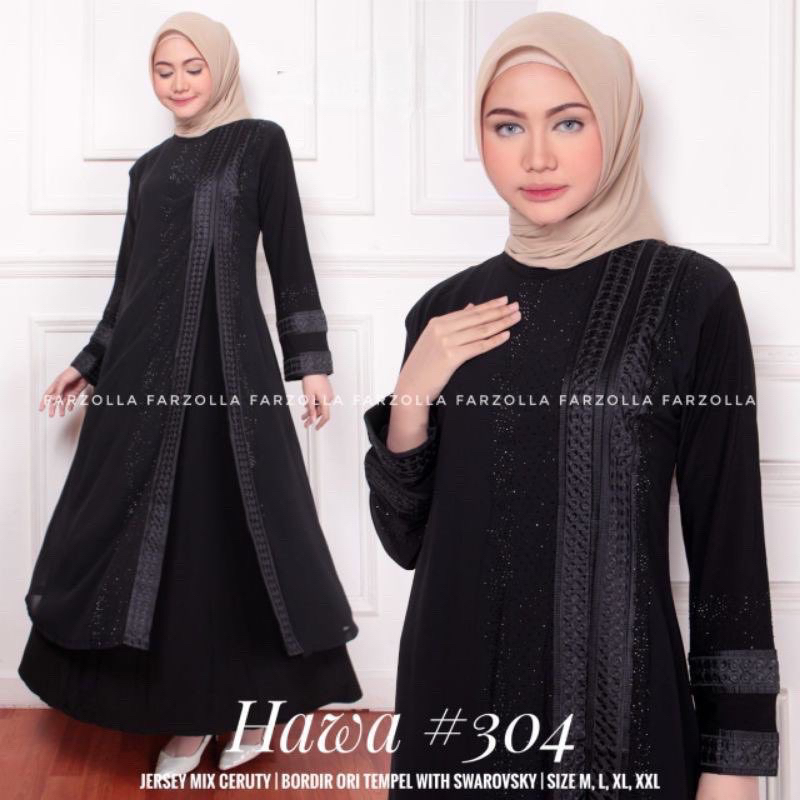 GAMIS ABAYA TURKEY BORDIR BELAH SAMPING FULL HITAM MEWAH TERLARIS DIVVSAA.COLLECTION-7