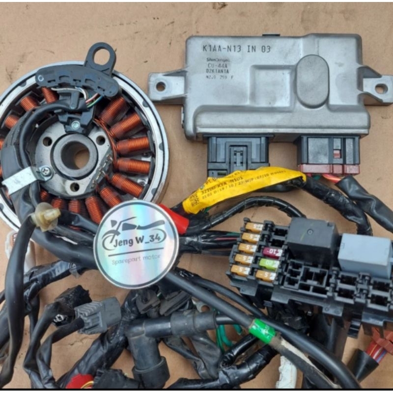 Acg Pengapian Fullset Ecu Kabel Body Beat Deluxe Type Iss Original